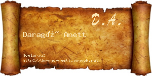 Daragó Anett névjegykártya
